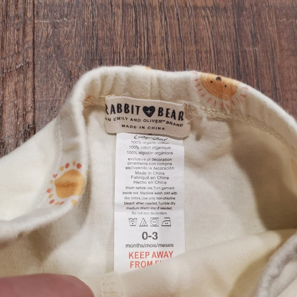 Rabbit Bear Baby Girl Guaze Matching Set Sunshine Organic Cotton Casual Kid 0-3M